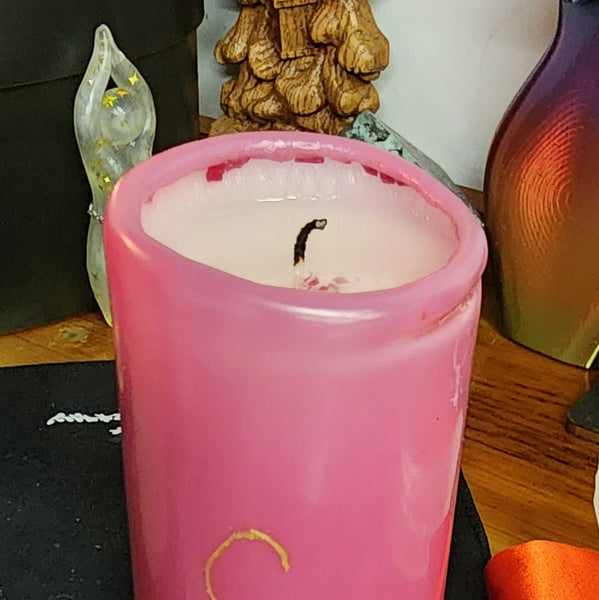 Pink Pillar Candle - 2.25 x 6 inches, 42 hour burn time