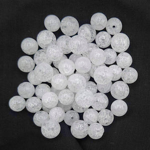 Clear Crackle Quartz 7-8mm Beads (Jewelry Grade) - 7 pieces