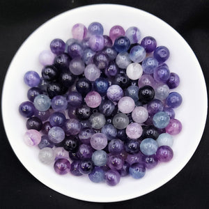 Fluorite (Dark Rainbow) AAA 8mm Beads (Jewelry Grade) - 7 pieces