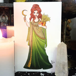 Demeter - Art of the Goddess Series 1 - Altar Card Print (4x6 inches)