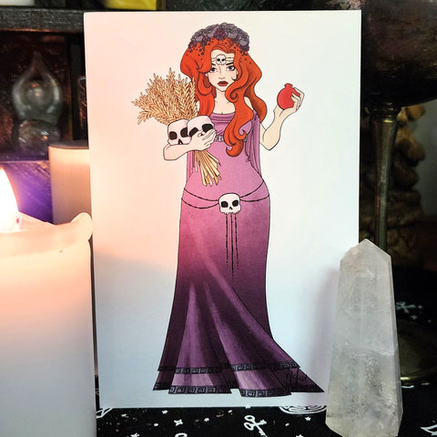Persephone - Art of the Goddess Series 1 - Altar Card Print (4x6 inches)