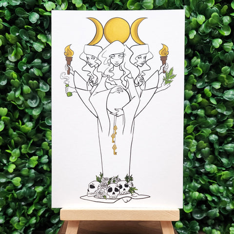 Hekate of Renewal (Hekate-Medea-Circe) Altar Card Print (4x6 inches)