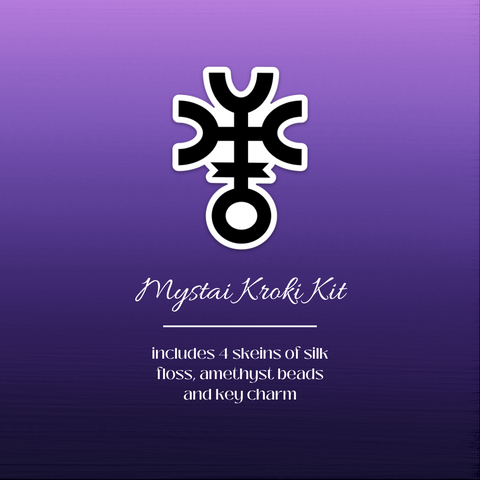 Mystai Silk Kroki Thread, Stone, & Key Charm Set