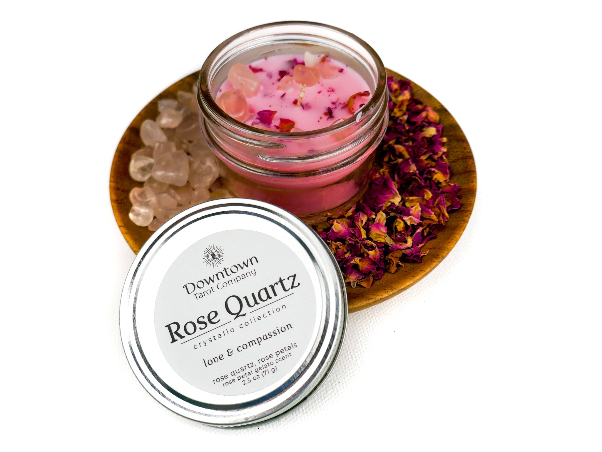 Rose Quartz Candle -16 Hour Burn Time