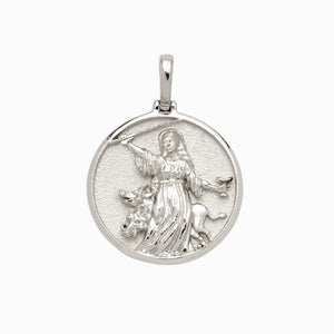 Handmade Circe Coin Pendant - Sterling Silver