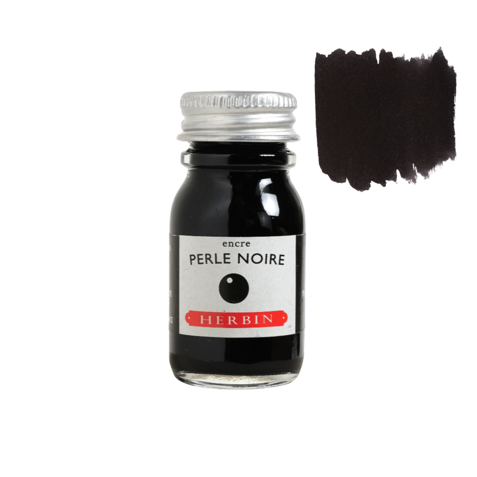 Perle Noir (Black Pearl) Herbin Fountain Pen Ink 10ml