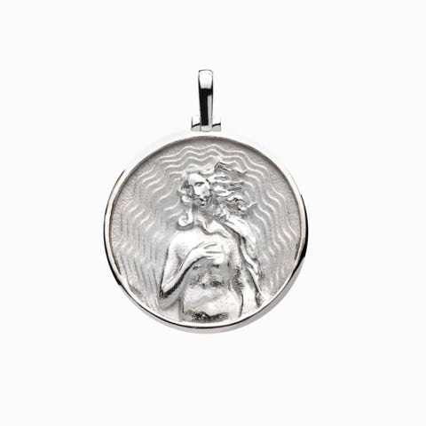 Handmade Aphrodite Coin Pendant - Sterling Silver