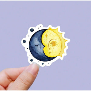 Moon Sun Vinyl Sticker
