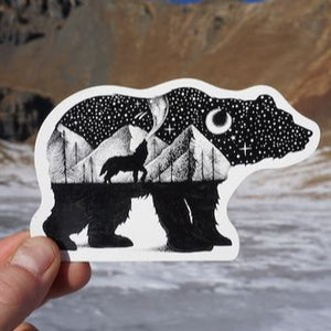 Adventure Bear Vinyl Sticker