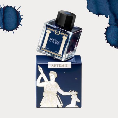 Artemis Dark Blue Fountain Pen Ink - Laban - 50ml bottle