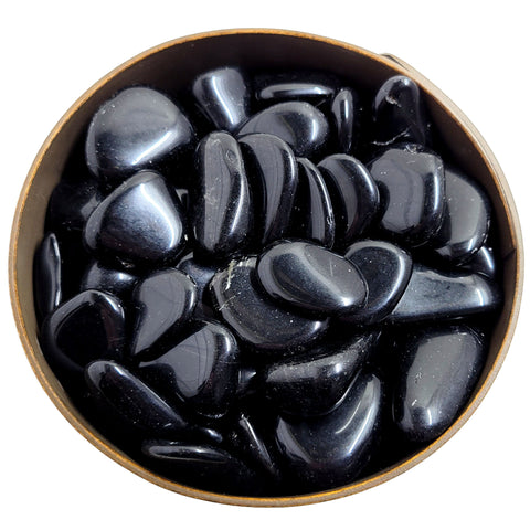 Black Obsidian Tumbled Stone - 15-25mm