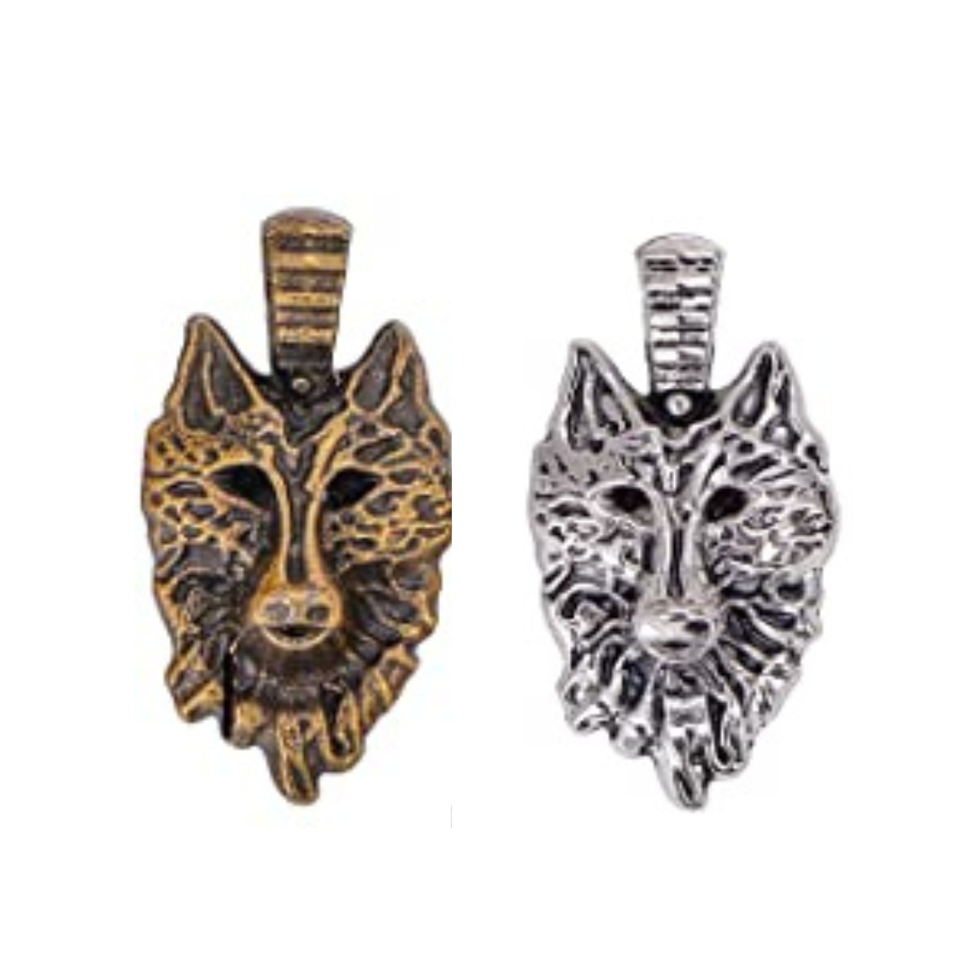 Wolf Head Charm (Two Color Options)