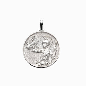 Handmade Athena Coin Pendant - Sterling Silver