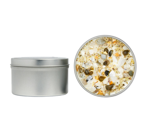 Full Moon 8oz Candle Tin - Soy Candles - Herb, Flower, & Crystal Candles - Purification & Cleansing Candle