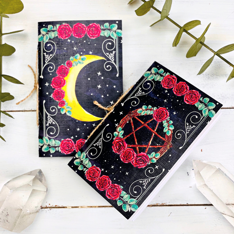 Handmade Midnight Witch Pocket Journal 2-Pack (Nomad Moon Magic)