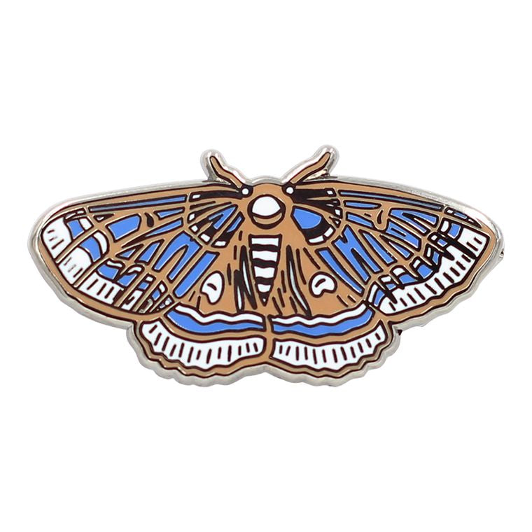 Blue Moth Enamel Pin