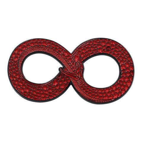 Red & Black Ouroboros Enamel Pin