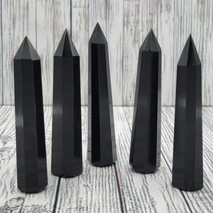 Black Obsidian Pencil Point Tower