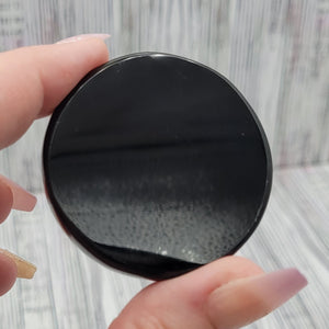 Black Obsidian Scrying Mirror (2 inches)