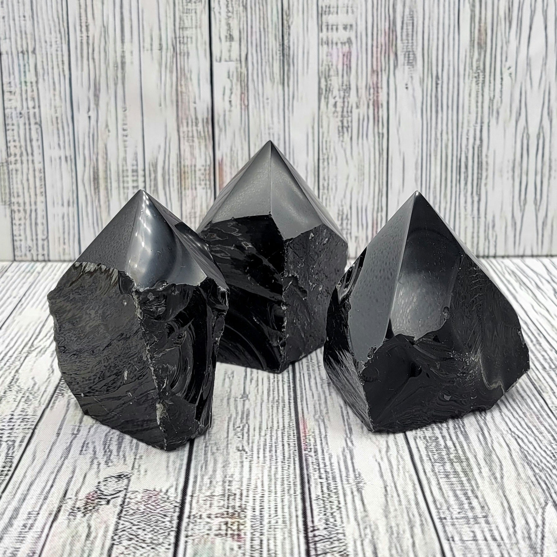 Black Obsidian Semi-Polished Point (200-300g)