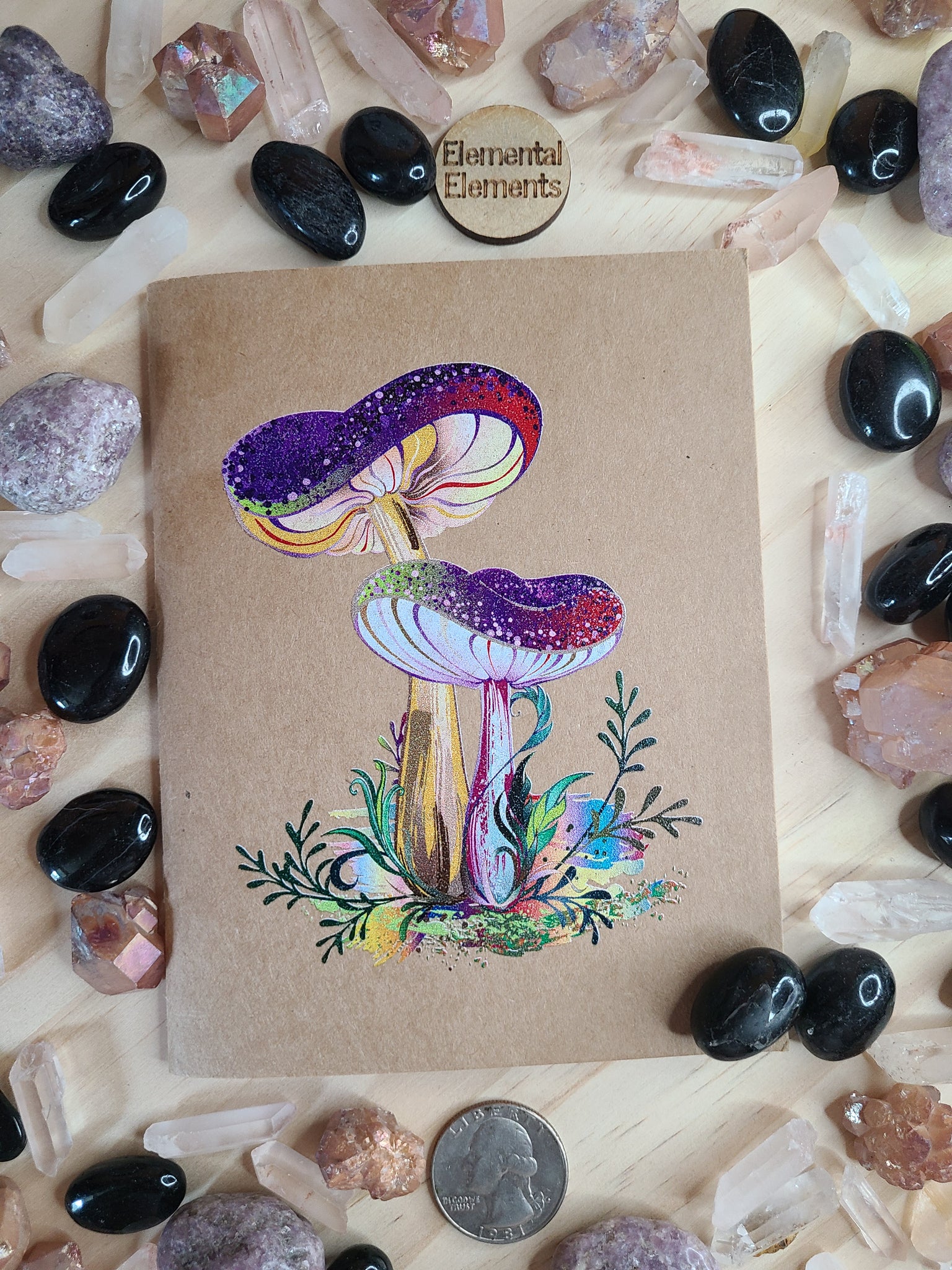 Magickal Mushrooms Pocket Notebook - Elemental Elements Notebooks